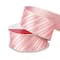 1.5" x 30ft. Blush & Gold Diagonal Stripes Wired Ribbon by Celebrate It®